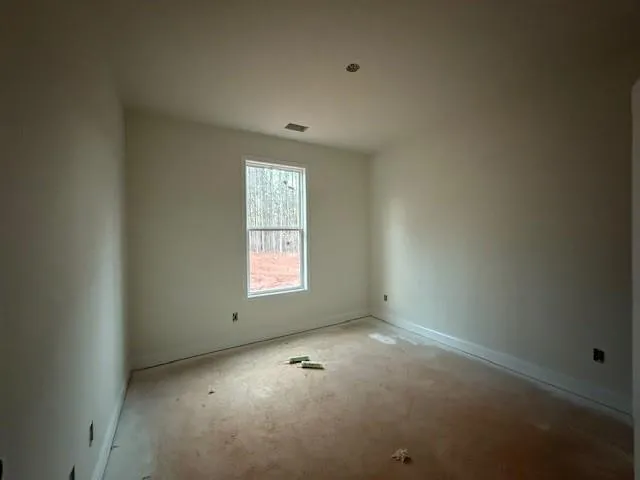 an empty room with a window