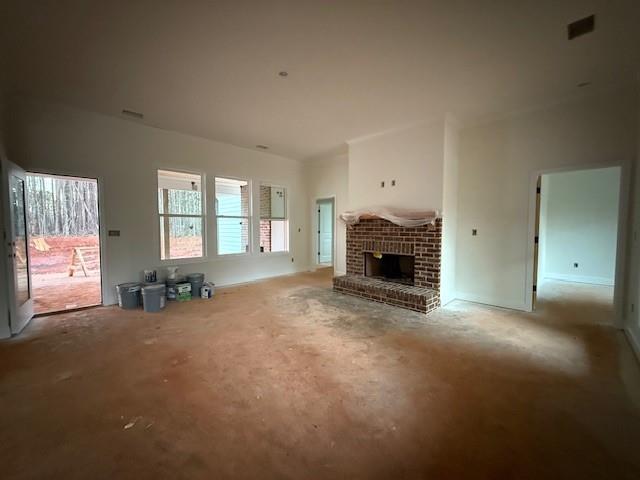 723 Mulberry Rock Road Temple, GA 30179 - Photo 5 of 18 an empty room with windows and fireplace