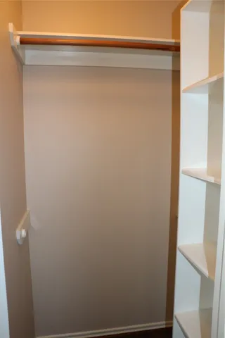 a close view of closet