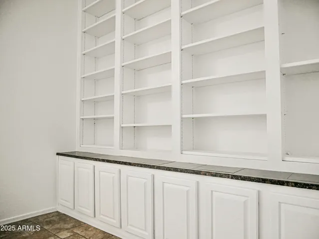 a close view of a closet