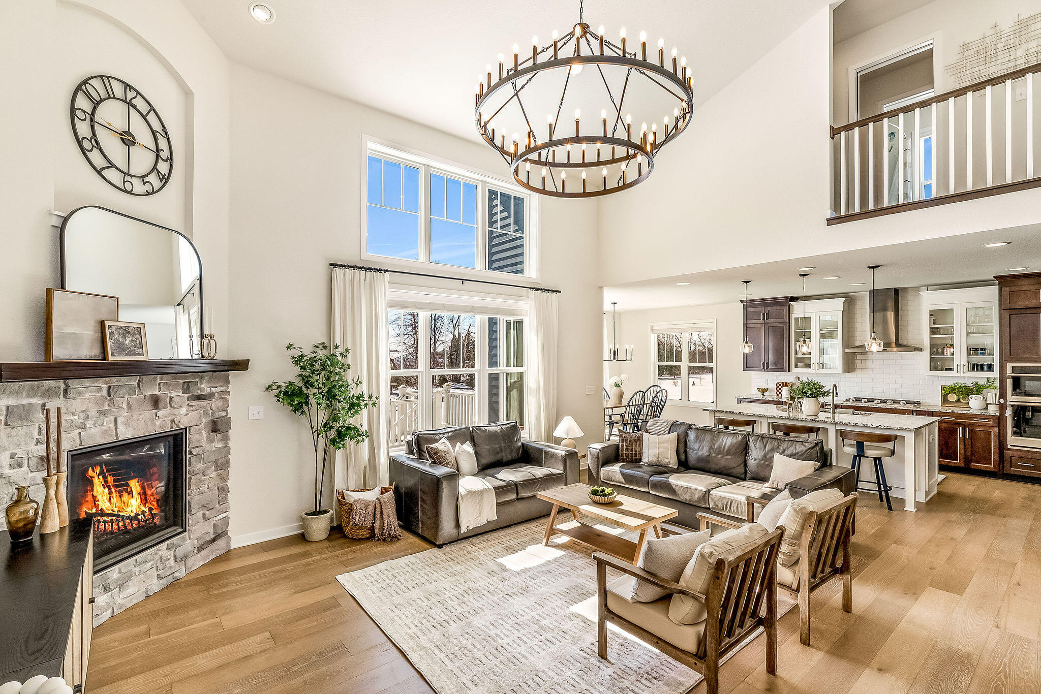 8955 Highlander Drive Mequon, WI 53097 - Photo 2 of 36 Living Room with Fireplace