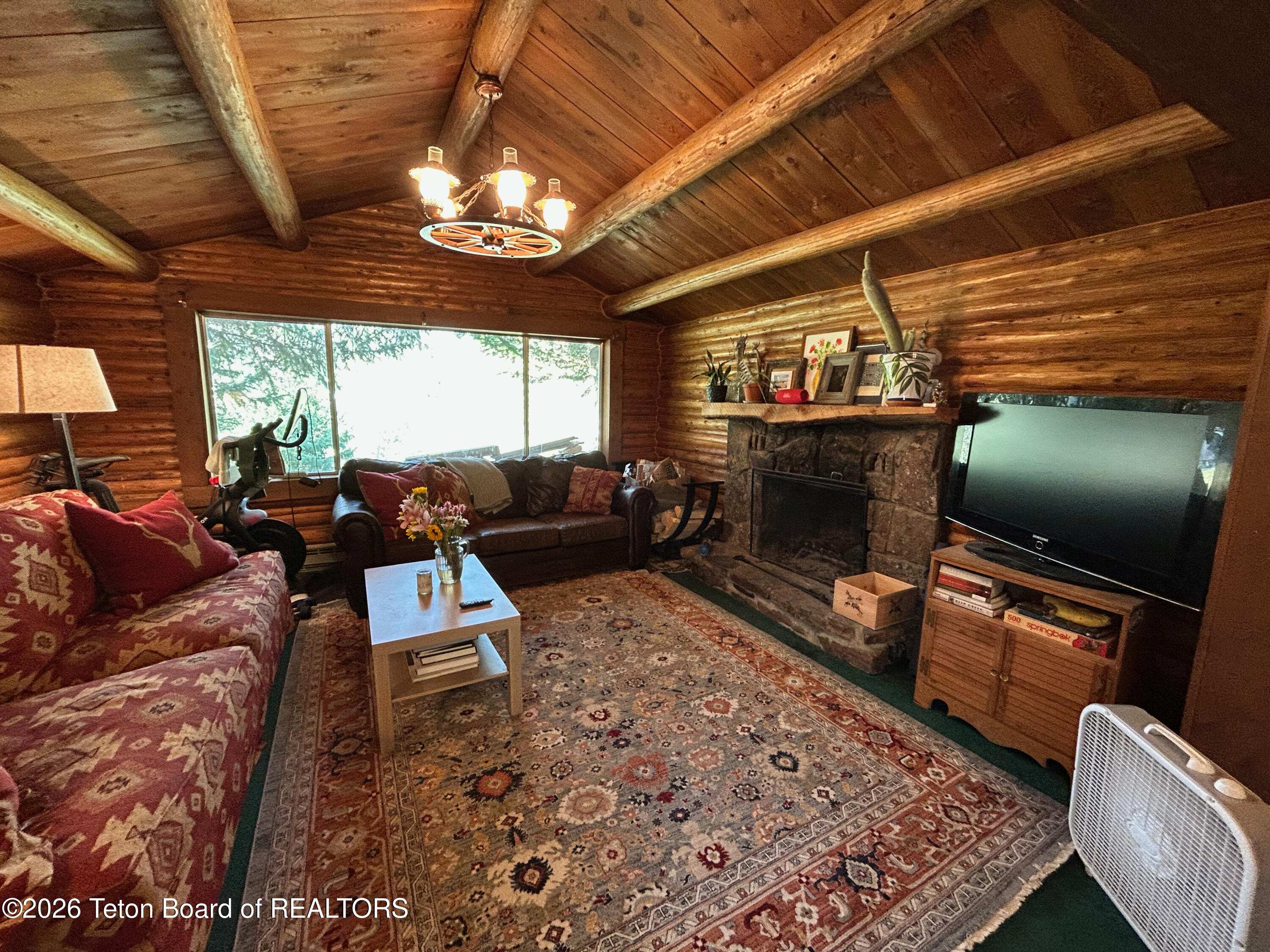 3905 North Fork Fall Creek Road Wilson, WY 83014 - Photo 9 of 26 9 Living Room TV