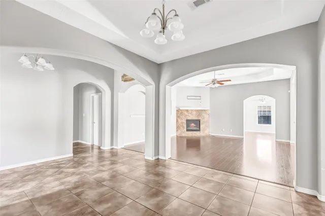 a view of a hallway with front door
