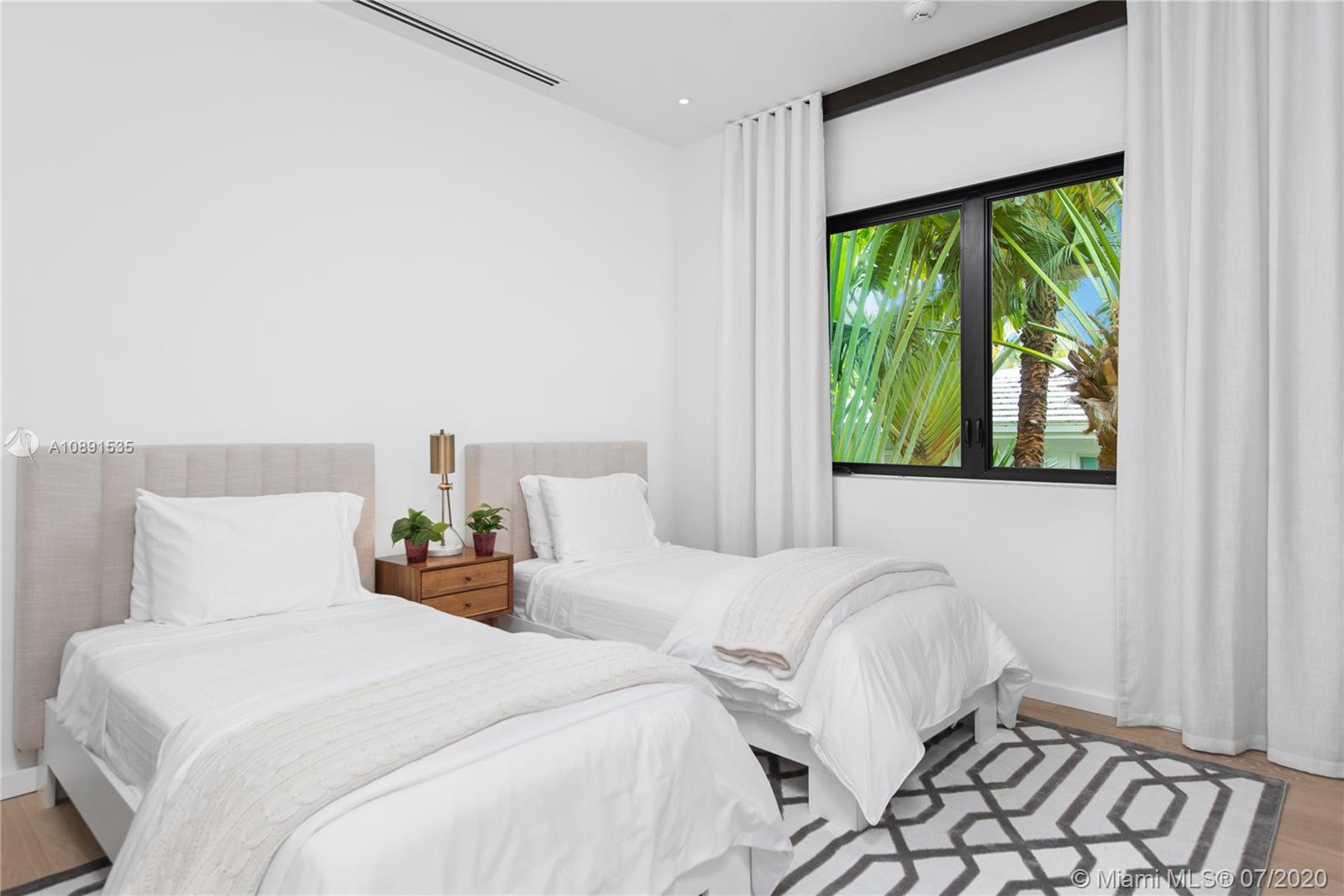 Sunset Islands Miami Beach, FL 33140 - Photo 35 of 72 a bedroom with two beds and a window