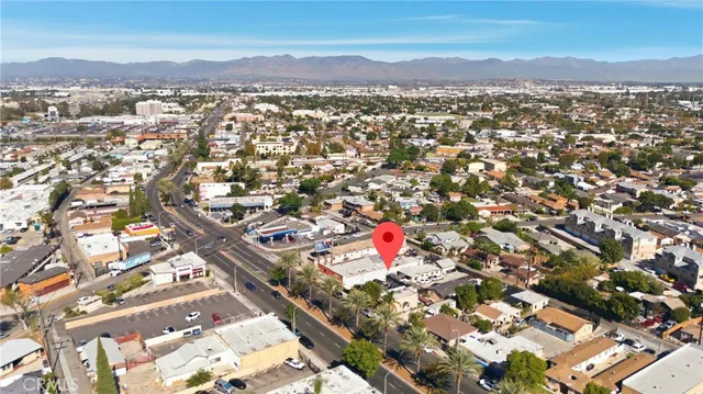 an aerial view of a city