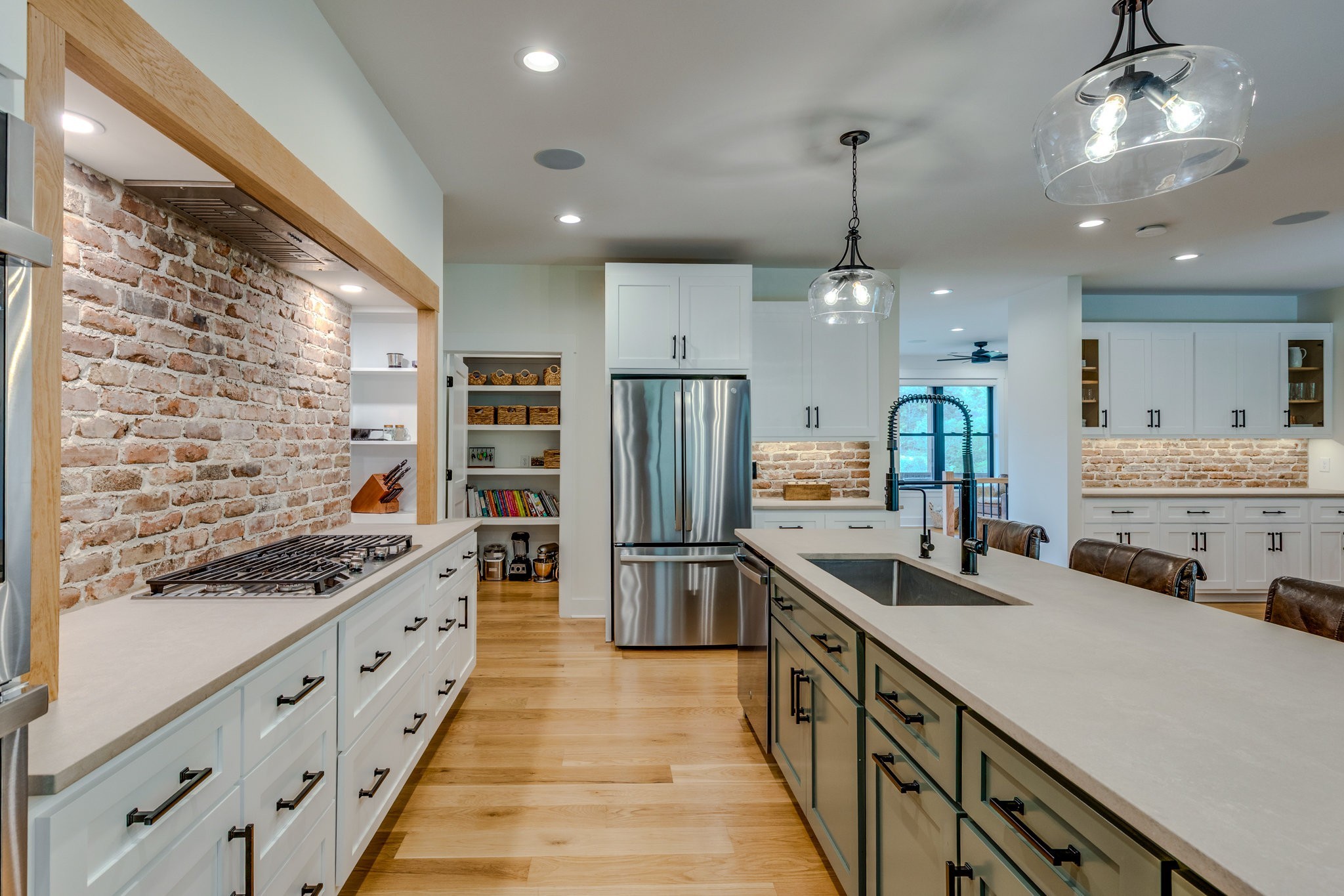 564 Mt Olive Cemetery Road Lynnville, TN 38472 - Photo 14 of 96 a kitchen with stainless steel appliances kitchen island granite countertop a stove a sink and a refrigerator