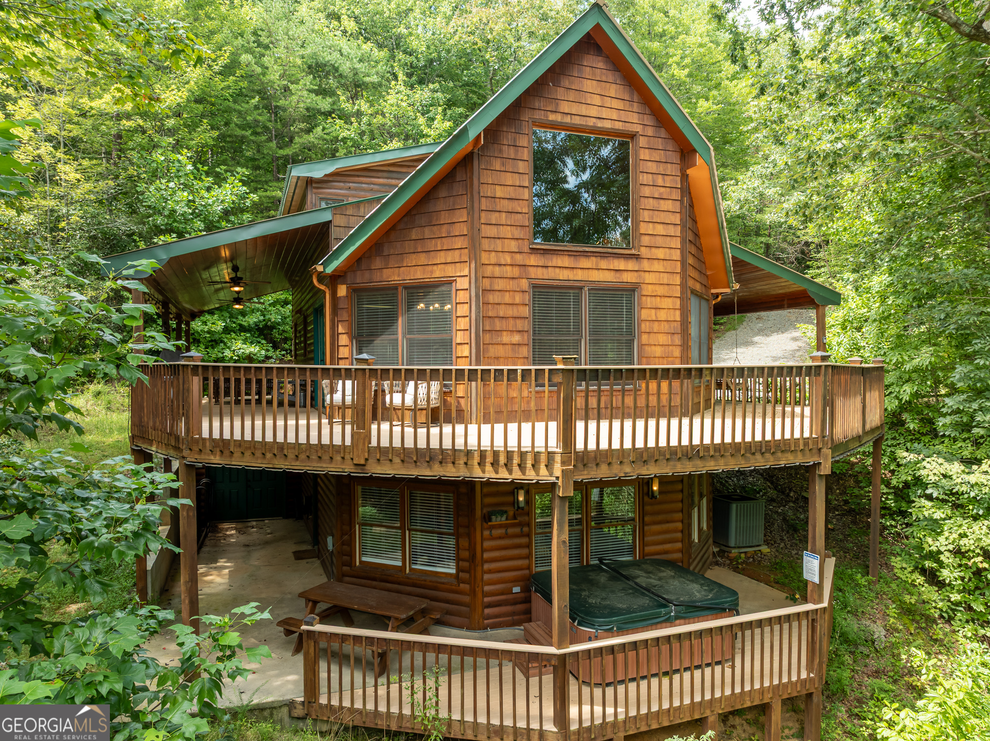 a view of a house with a deck