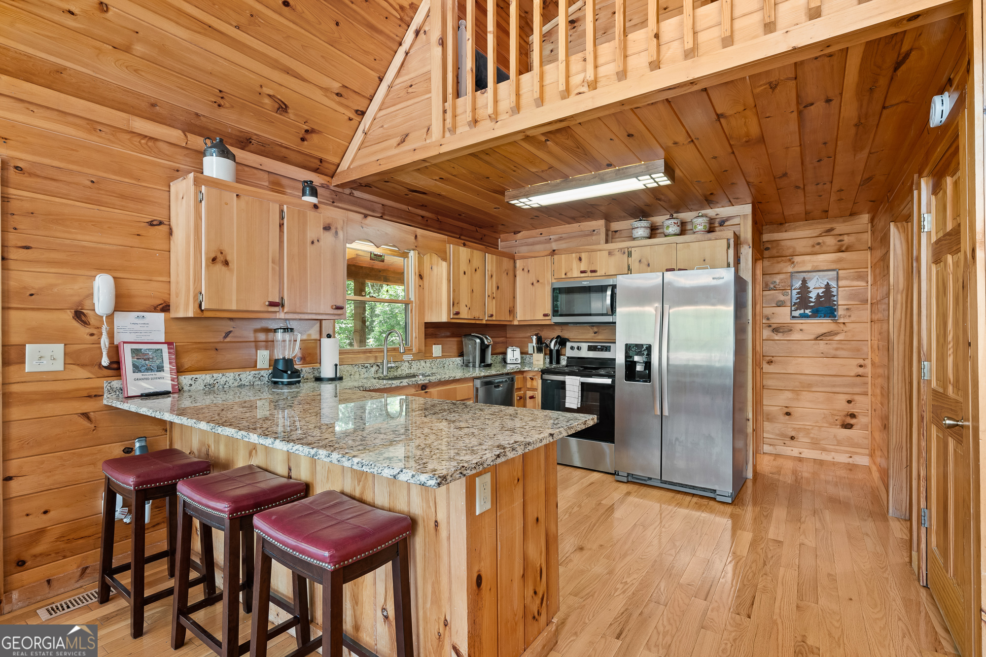476 Prince Mountain Road Cherry Log, GA 30522 - Photo 18 of 80 a kitchen with stainless steel appliances granite countertop a sink refrigerator and cabinets