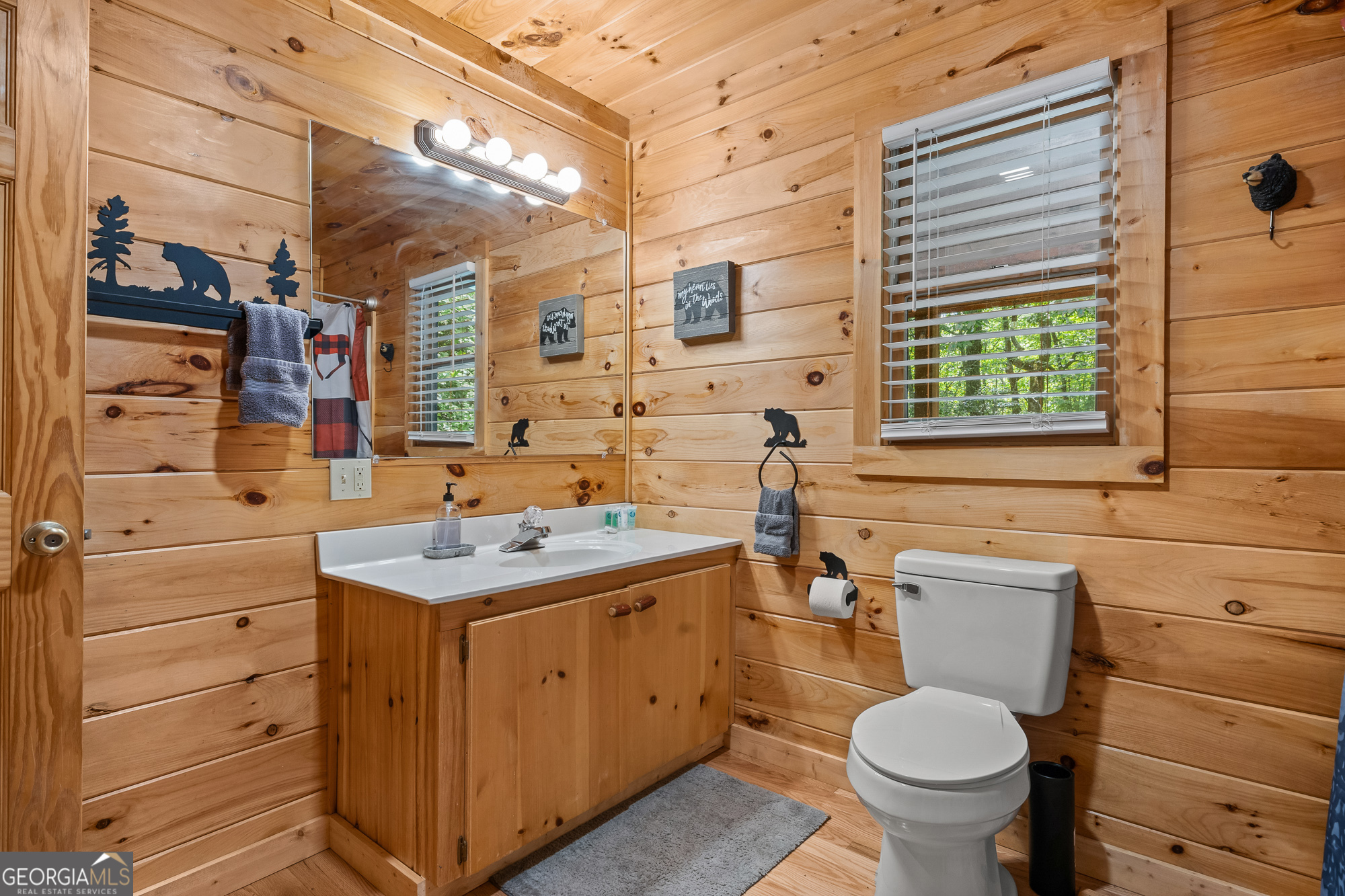 476 Prince Mountain Road Cherry Log, GA 30522 - Photo 27 of 80 a view of bathroom with a toilet sink and mirror