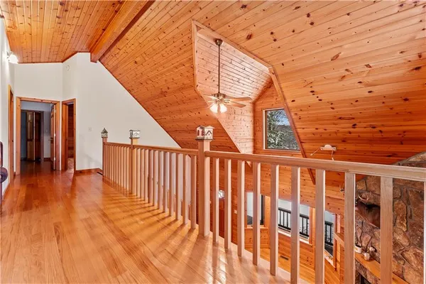 a view of entryway with wooden floor