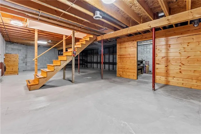 a house with trees in front of it