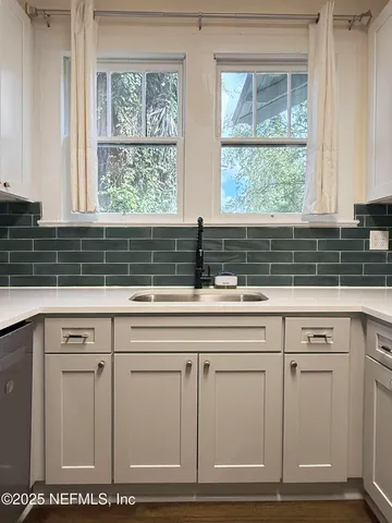 a sink with a window