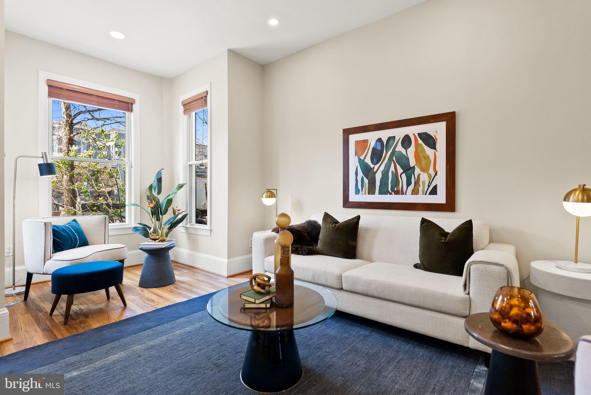 633 12th Street Northeast Washington, DC 20002 - Photo 6 of 44 a living room with furniture and wooden floor