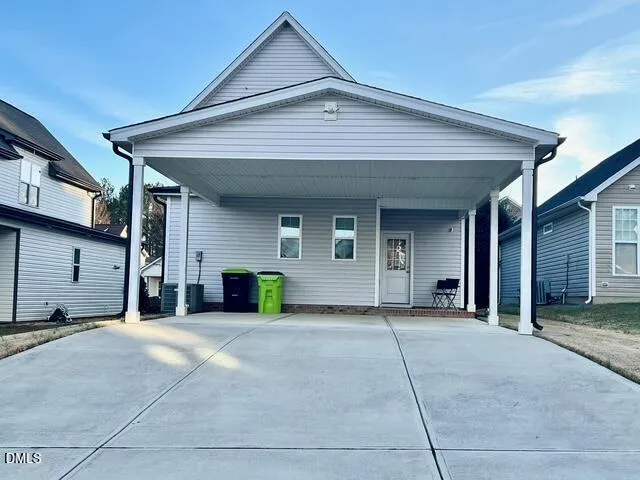 a view of a house with a patio