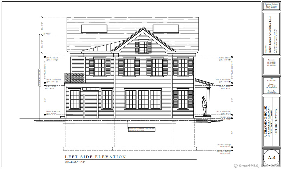 5 Franklin Avenue Westport, CT 06880 - Photo 12 of 16 a black and white photo of a living room