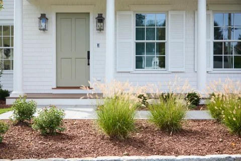 a front view of a house