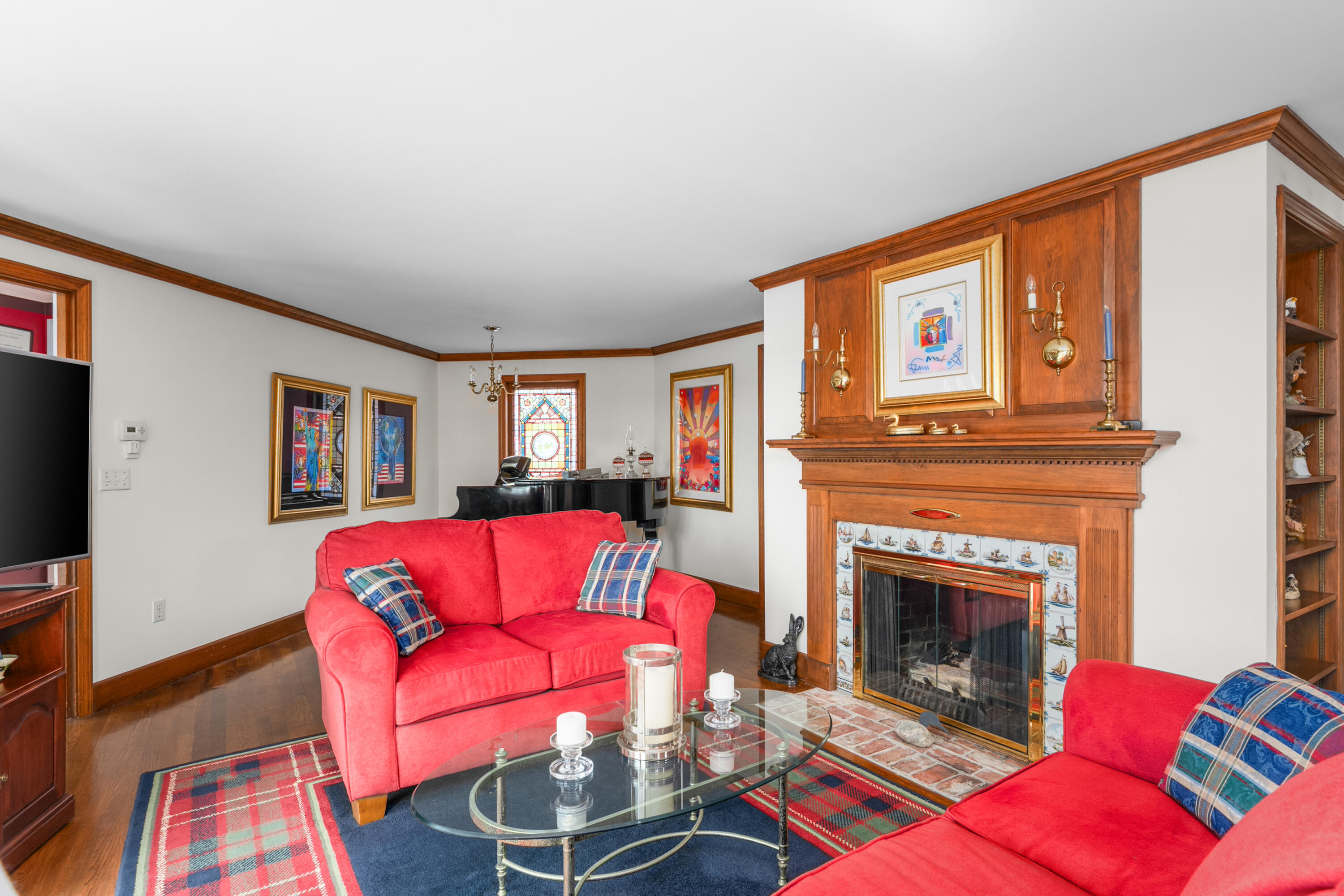 44 Buena Vista Road Chatham, MA 02633 - Photo 27 of 73 a living room with furniture fireplace and flat screen tv