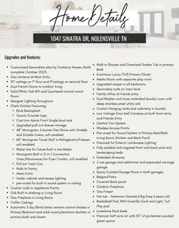 $1,925,000 | 1047 Sinatra Drive, Nolensville, TN 37135