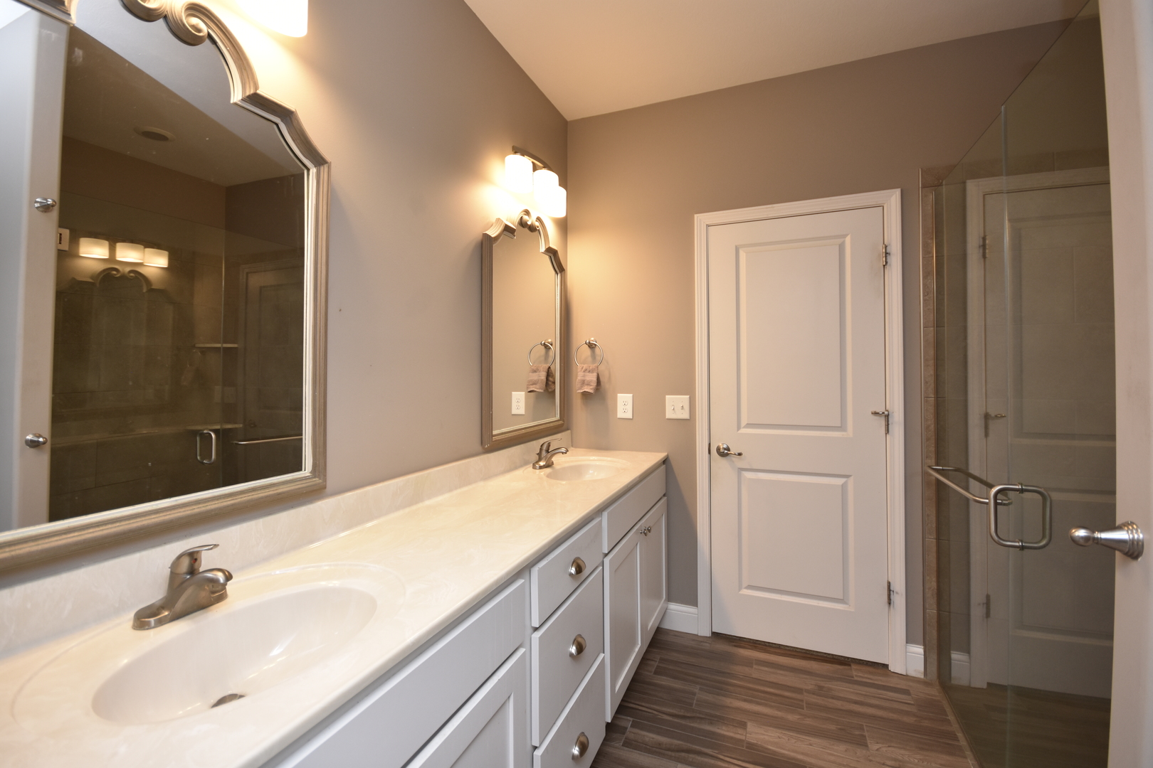 3638 Napa Lane Normal, IL 61761 - Photo 18 of 53 a bathroom with a double vanity sink and a mirror