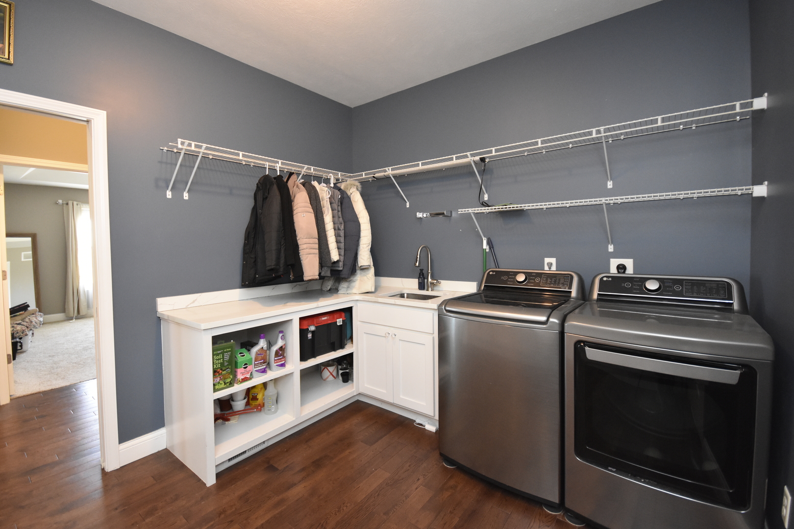 3638 Napa Lane Normal, IL 61761 - Photo 24 of 53 a view of storage and utility room with washer and dryer