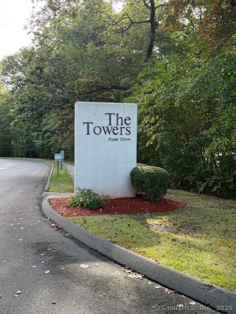 a view of a park with tree