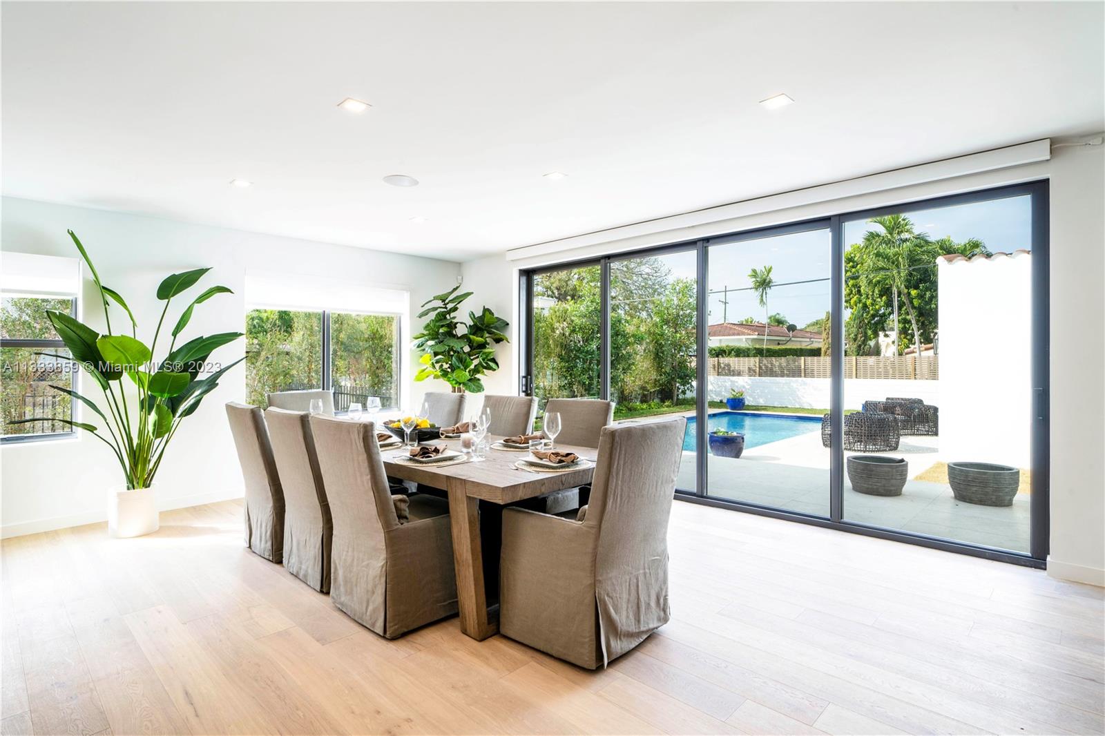 5334 Pine Tree Drive Miami Beach, FL 33140 - Photo 10 of 42 a view of a dining room with furniture window and outside view