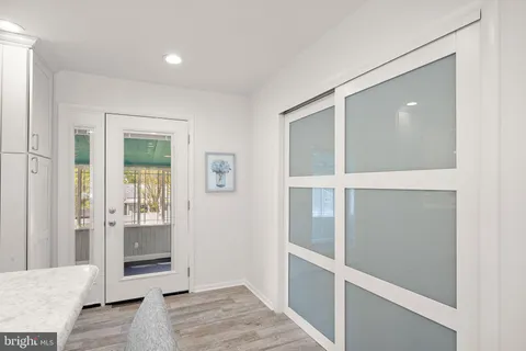 wooden floor and windows in a room