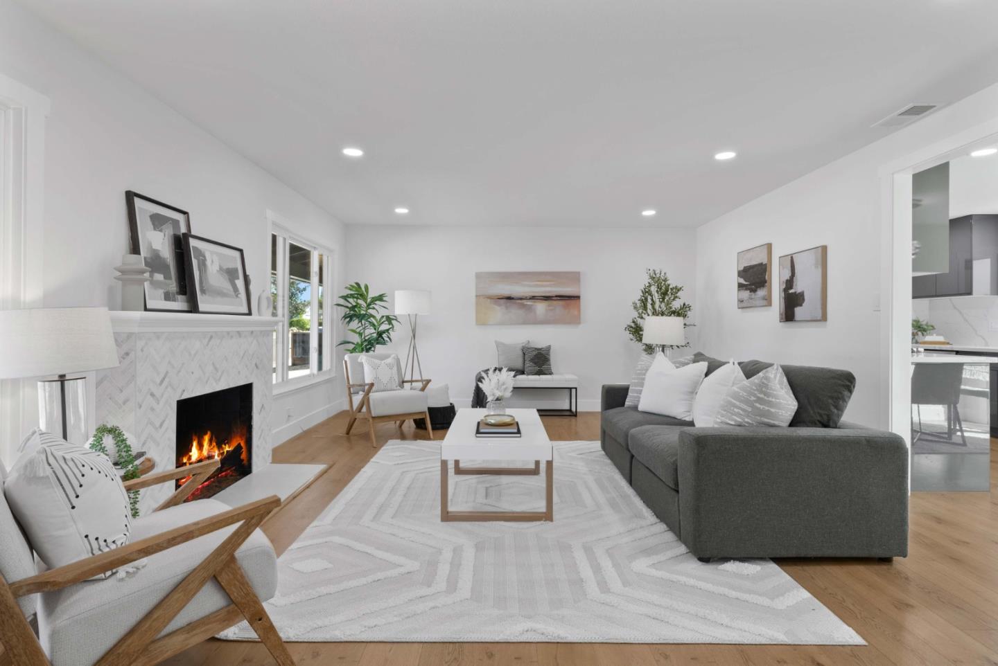 3905 Stanford Way Livermore, CA 94550 - Photo 1 of 32 a living room with furniture and a fireplace