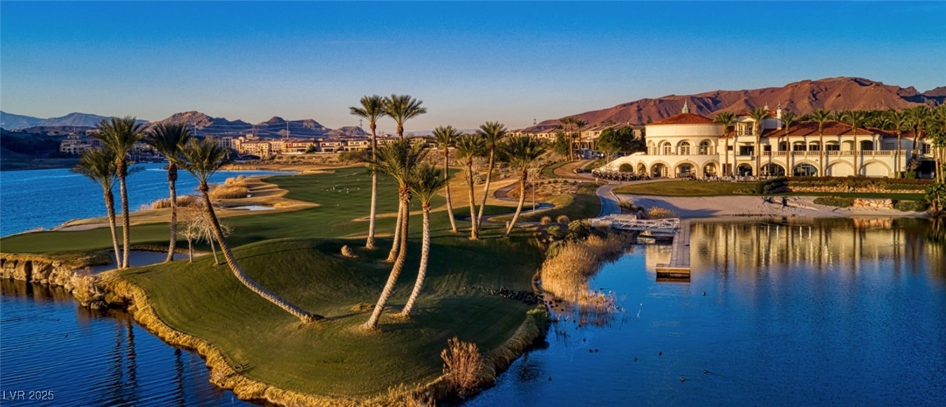 12 Via Modena Court Henderson, NV 89011 - Photo 40 of 47 Aerial view of the lake and golf course/golf club