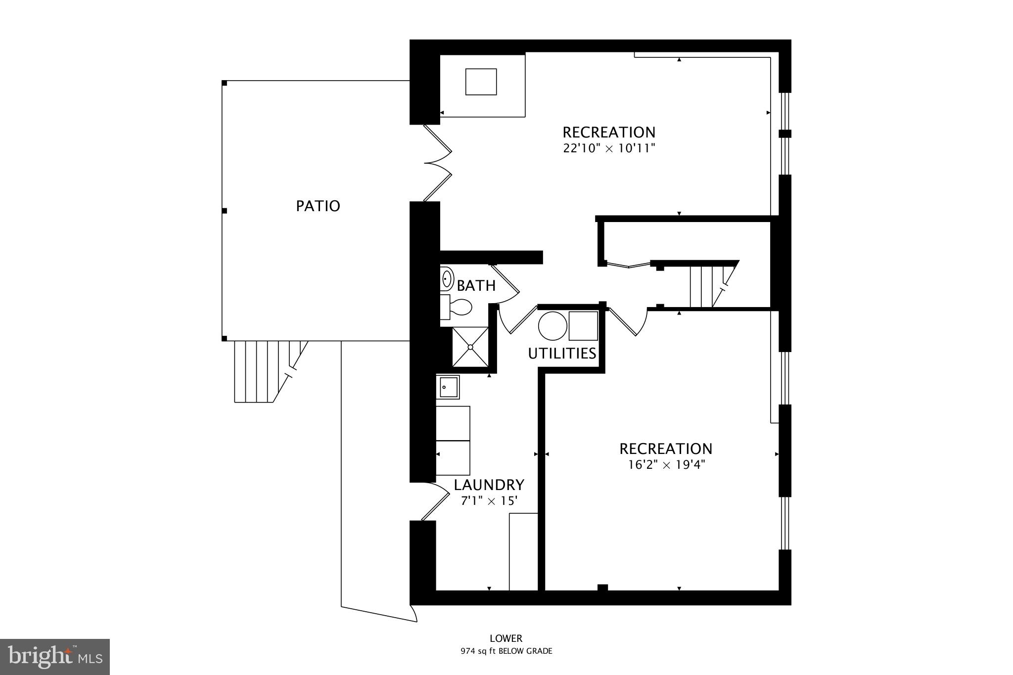 927 Fall Ridge Way Gambrills, MD 21054 - Photo 33 of 34 Basement Floor Plan