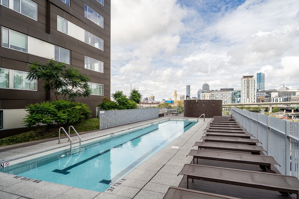 a view of a city with tall buildings
