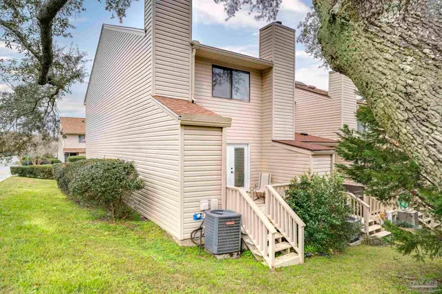 a backyard of a house