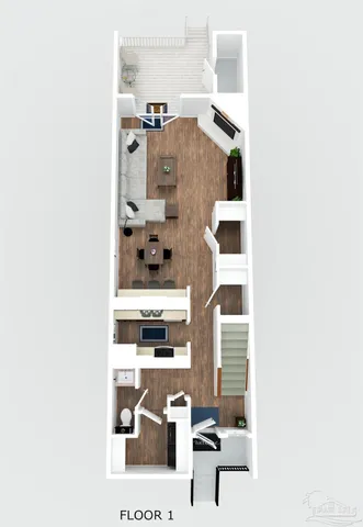 a picture of a bathroom with a sink and mirror