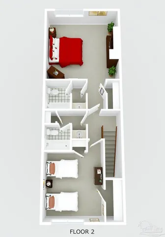 a view of a swimming pool with a lounge chairs