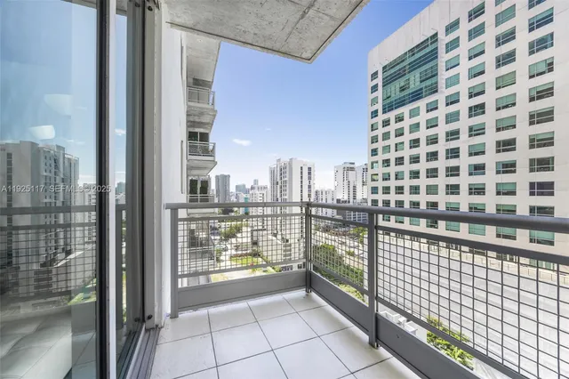 a view of city from balcony