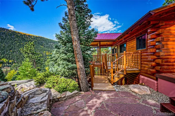 a view of a house with a patio