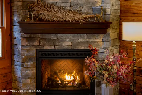 a view of a fireplace