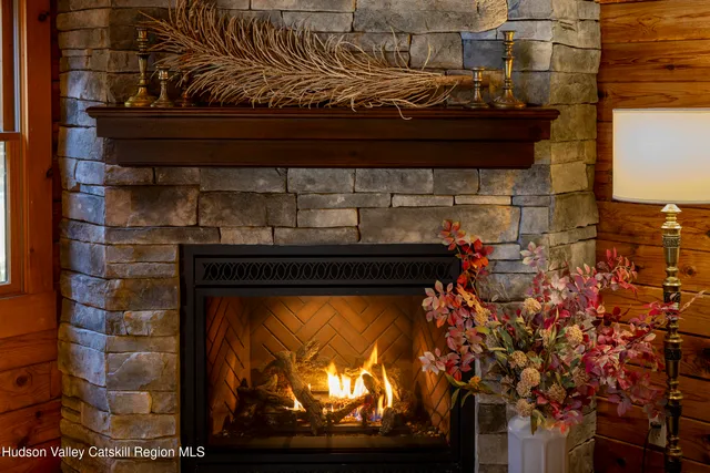 a view of a fireplace