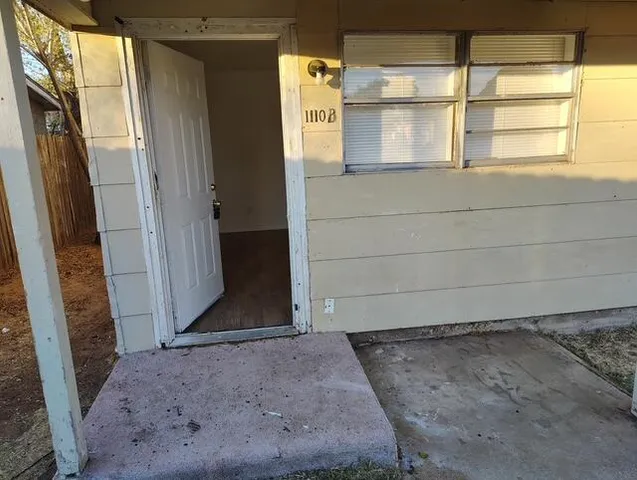 a view of front door