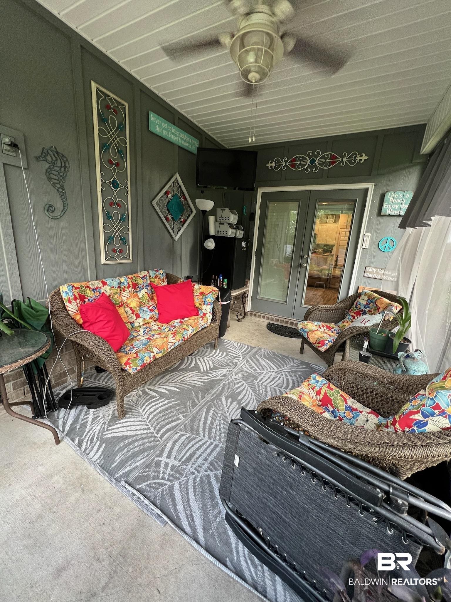 3904 Conrad Court Gulf Shores, AL 36542 - Photo 10 of 24 View of patio featuring ceiling fan