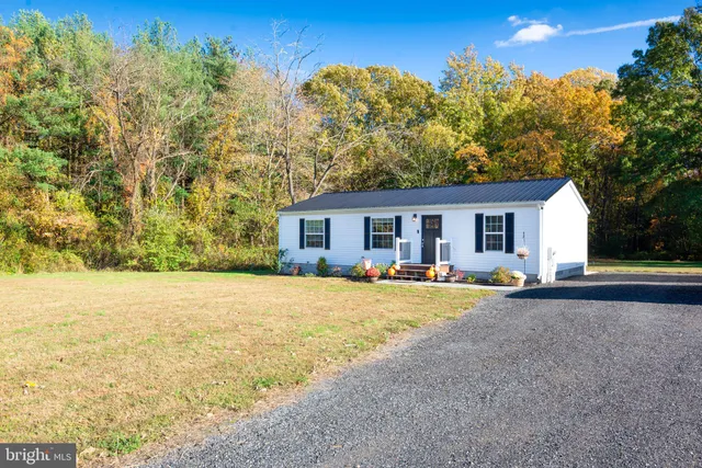 a view of a house with backyard and trees