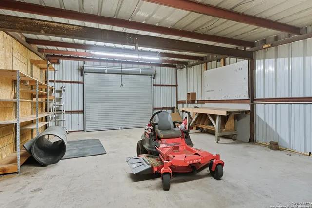 a room with gym equipment