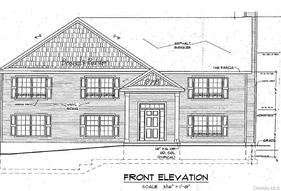 Architectural Drawing of to be built residential home- which is subject to change