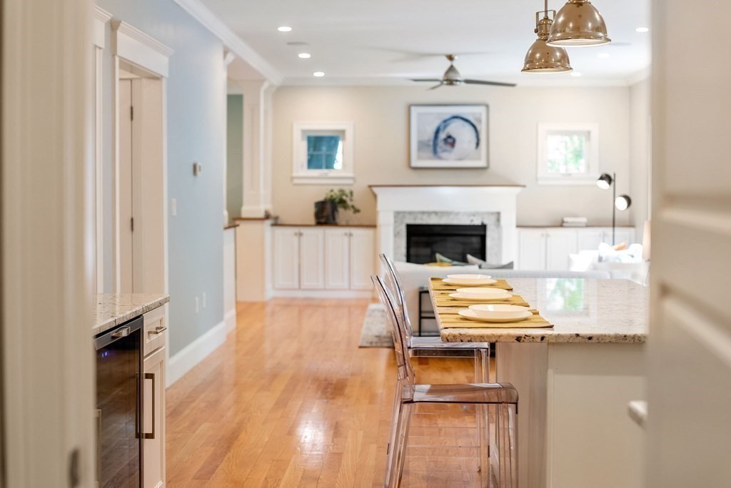116 School Street Lexington, MA 02421 - Photo 10 of 33 a living room with furniture and a fireplace