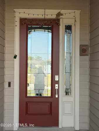 a view of a front door of a house