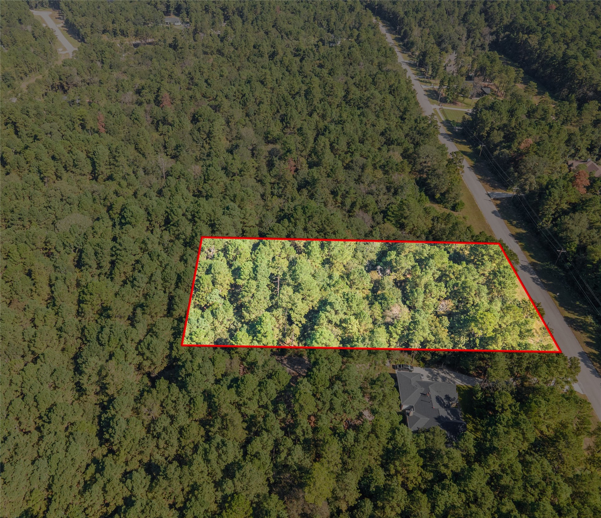 185 Rim Rock Road Huntsville, TX 77340 - Photo 14 of 18 The size of lot gives you plenty of privacy from the neighbor.