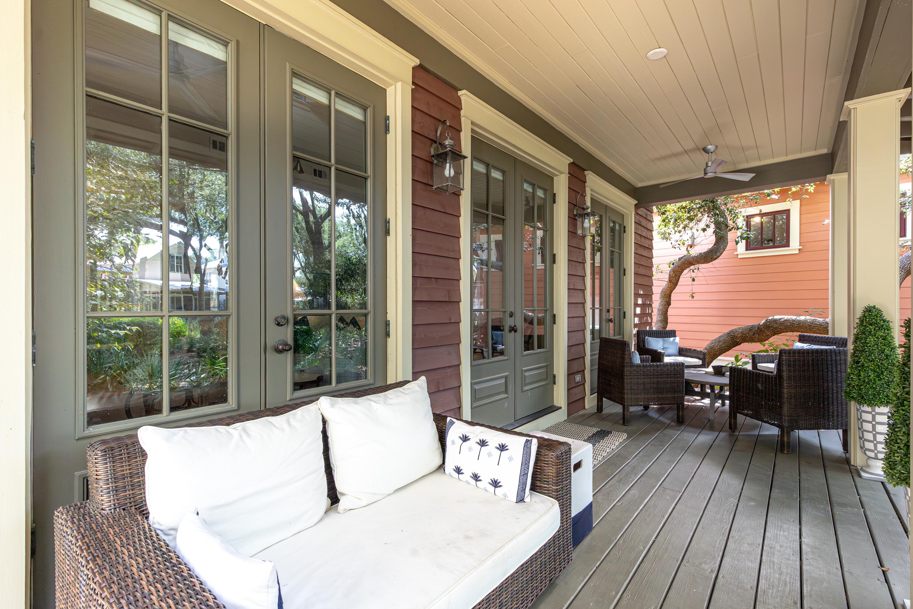 114 Sunset Ridge Lane Santa Rosa Beach, FL 32459 - Photo 35 of 90 a balcony with furniture and wooden floor