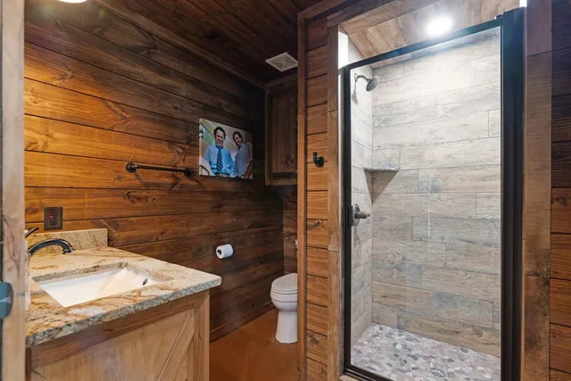 a view of outdoor space and deck