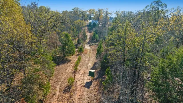 an aerial view of residential houses with city view