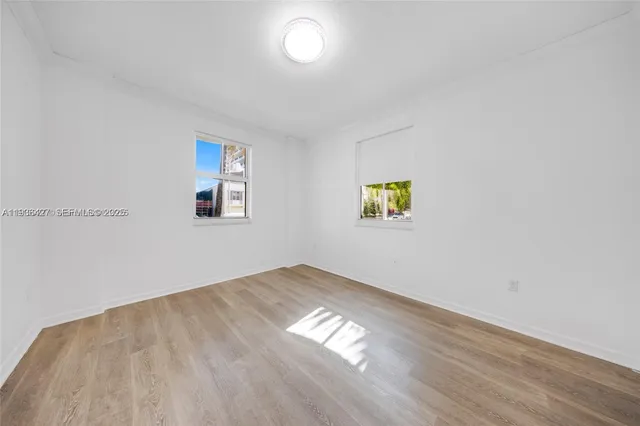 an empty room with a window